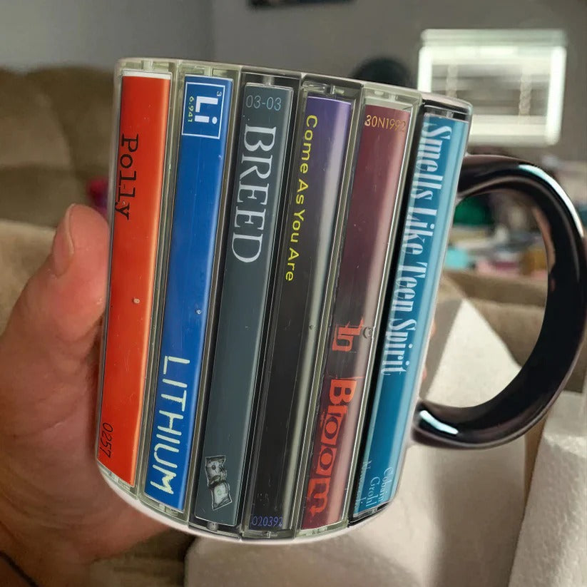 Nirvana Nevermind Album Cassette Mug Retro Ceramic Accent GradoCreations