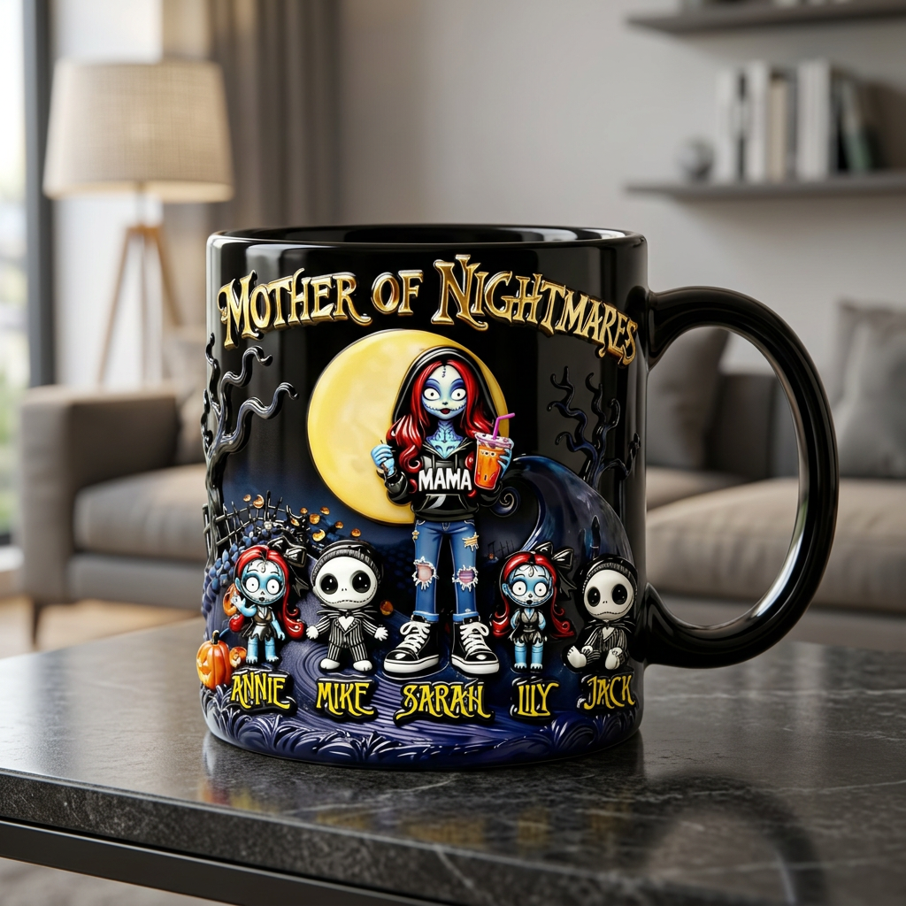 Personalized Mother of Nightmares Halloween Mug Gift for Mom Mug GradoCreations
