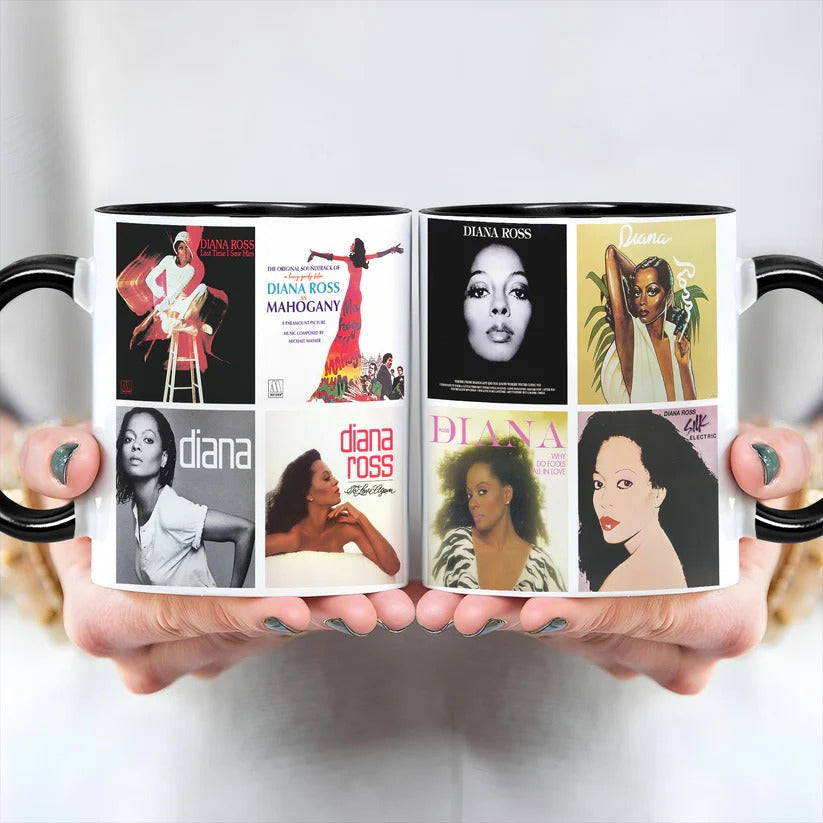 Diana Ross Retro Album Cover Ceramic Mug Gift for Music Lovers GradoCreations