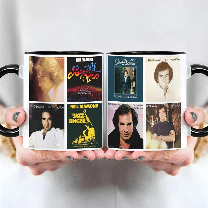 Neil Diamond Albums Cover Retro Ceramic Accent Mug Gift GradoCreations
