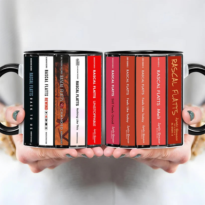 Rascal Flatts Cassette Accent Mug Retro Gift for Music Lovers GradoCreations