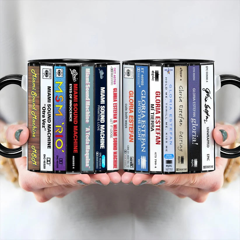 Retro Miami Sound Machine Cassette Accent Mug Gift for Music Lovers GradoCreations