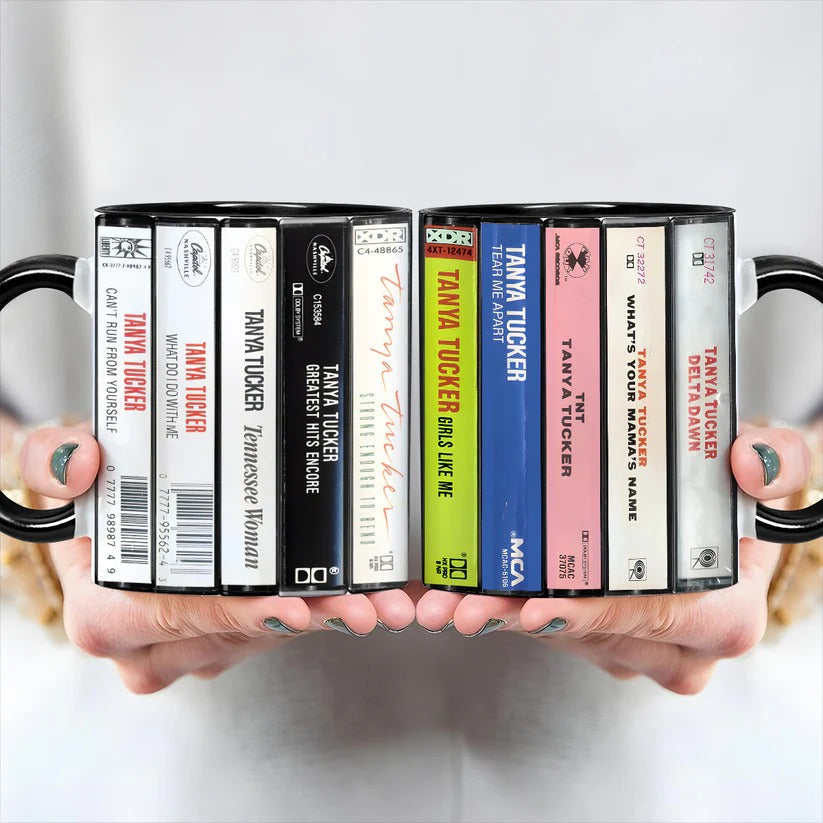 Tanya Tucker Retro Cassette Accent Mug for Music Lovers GradoCreations