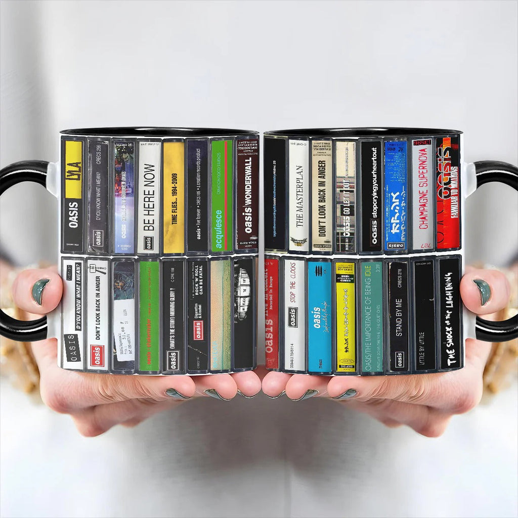 Oasis Albums Retro Ceramic Accent Mug for Music Lovers GradoCreations