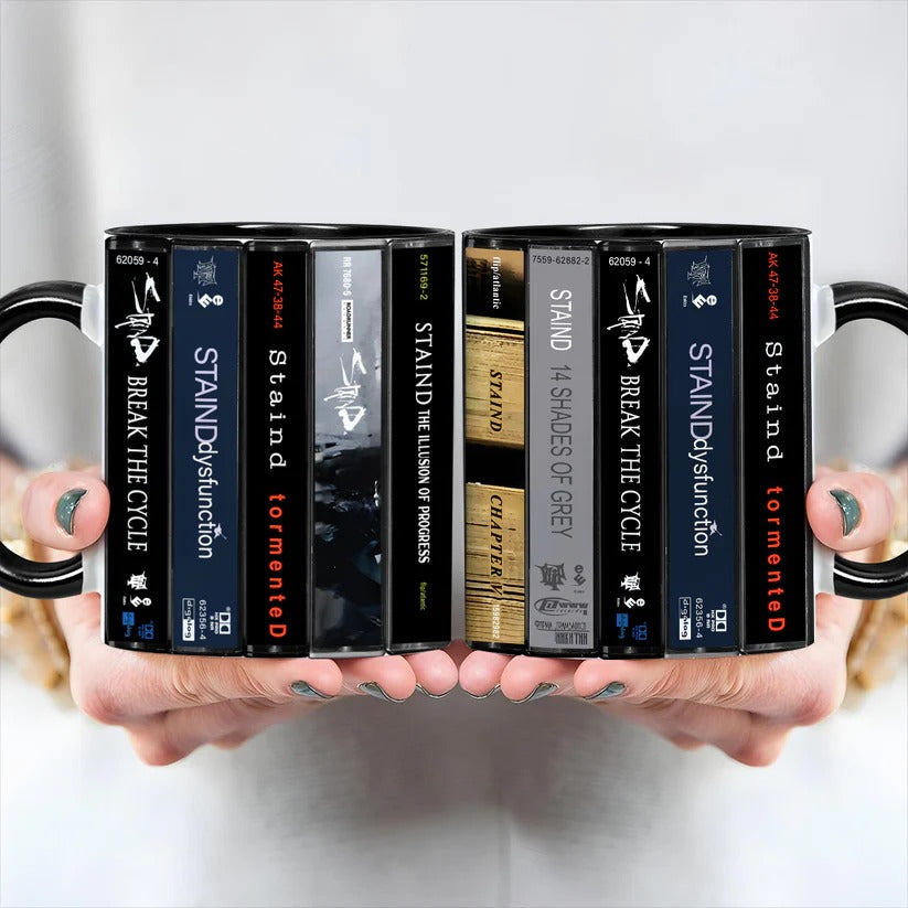 Retro Cassette Accent Mug Stylish Gift for Music Lovers GradoCreations
