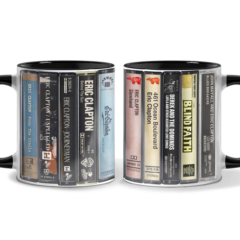 Eric Clapton Cassette Mug Retro Drinkware Gift for Music Lovers GradoCreations