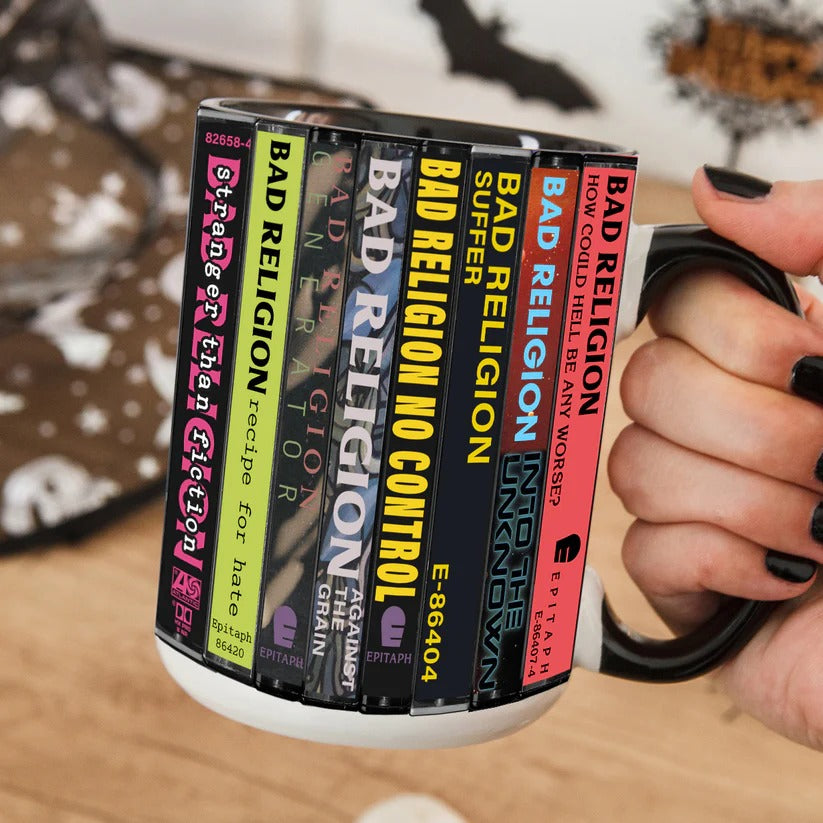 Bad Religion Cassette Collection Accent Mug Retro Ceramic Gift GradoCreations