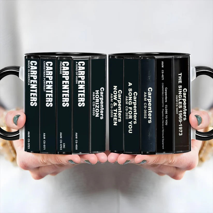 Retro Carpenters Cassette Accent Mug | Ceramic Drinkware GradoCreations