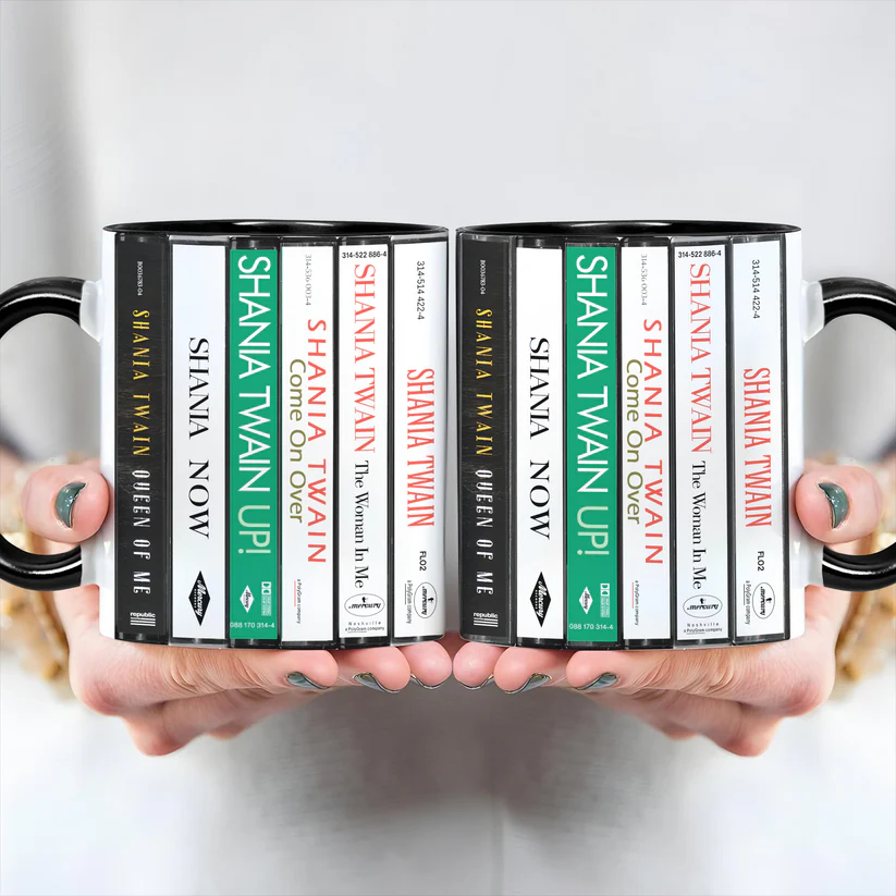 Shania Twain Cassette Music Accent Mug Ceramic Drinkware GradoCreations