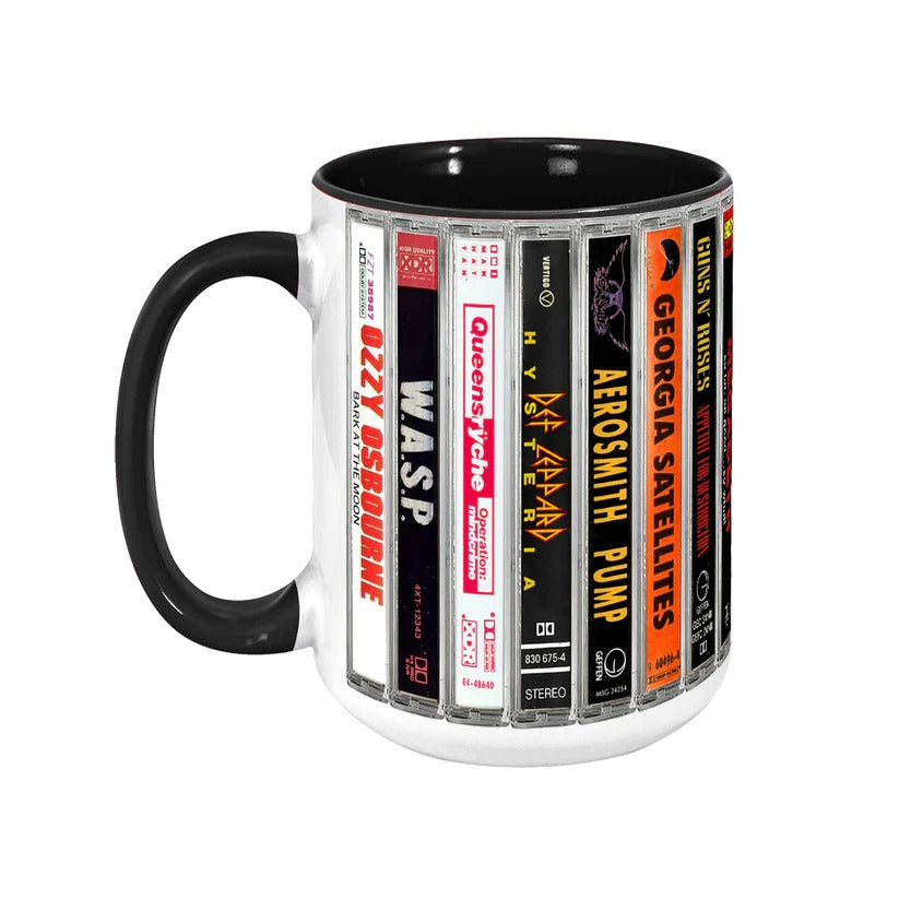 80s Metal Cassette Accent Mug Ceramic Unique Gift for Music Lover GradoCreations