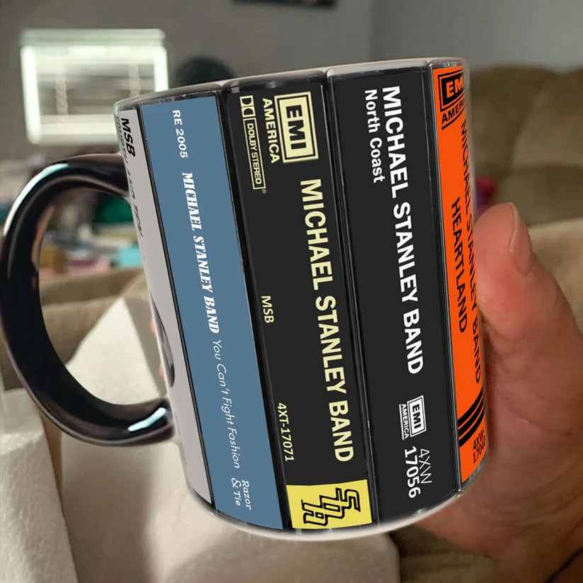 Michael Stanley Band Cassette Accent Mug Retro Drinkware Gift GradoCreations