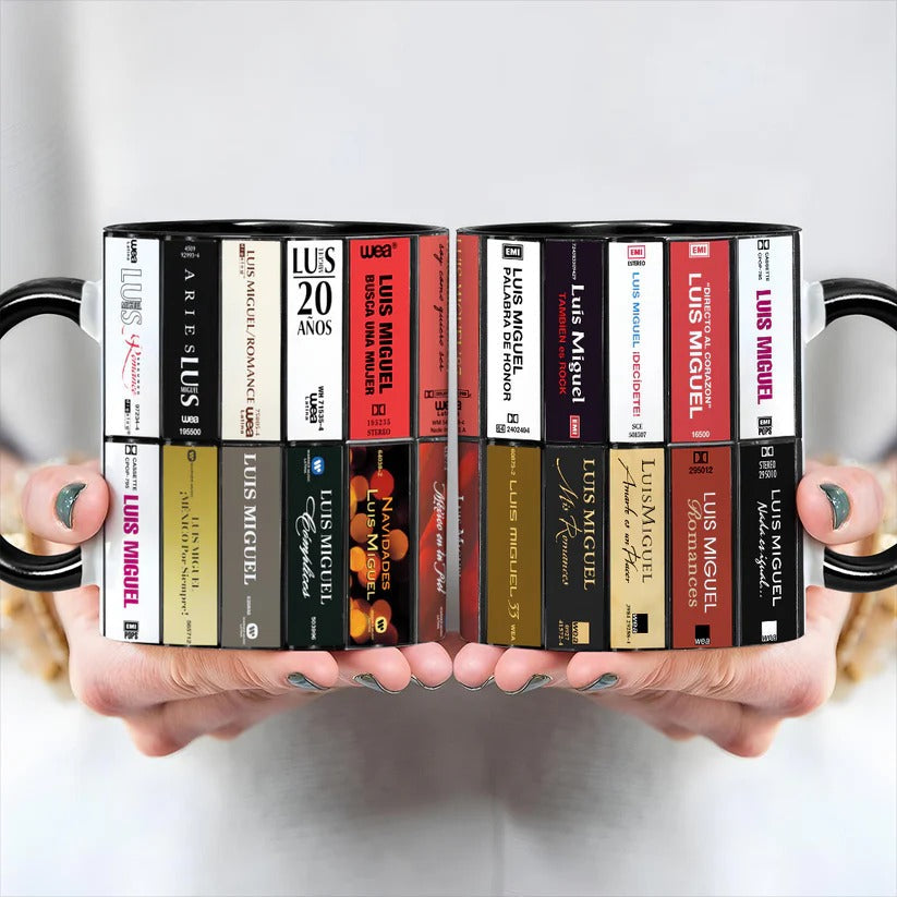 Retro Accent Mug with Luis Miguel Cassette Design for Music Lovers GradoCreations