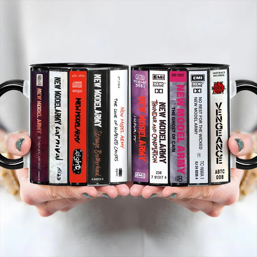 Retro New Model Army Cassette Accent Mug for Music Lovers GradoCreations