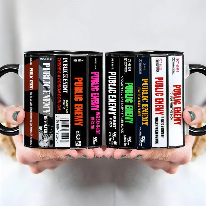 Retro Public Enemy Cassette Accent Mug Ceramic Drinkware GradoCreations