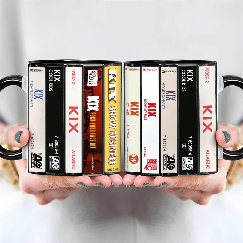 Kix Albums Retro Ceramic Accent Mug Classic Music Gift GradoCreations