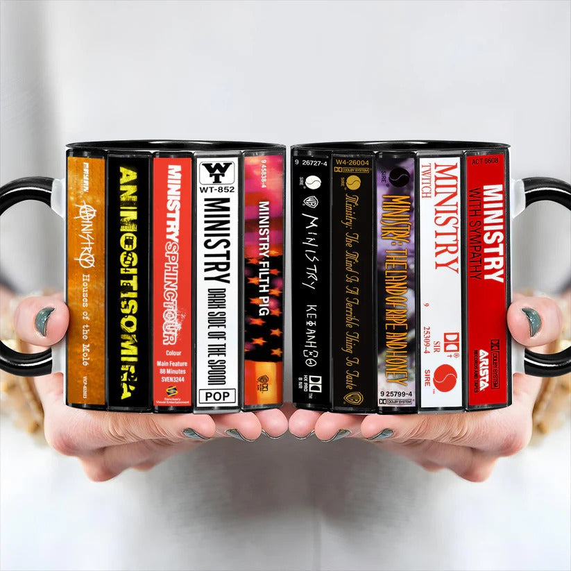 Retro Cassette Accent Mug for Music Lovers | Ceramic Drinkware GradoCreations