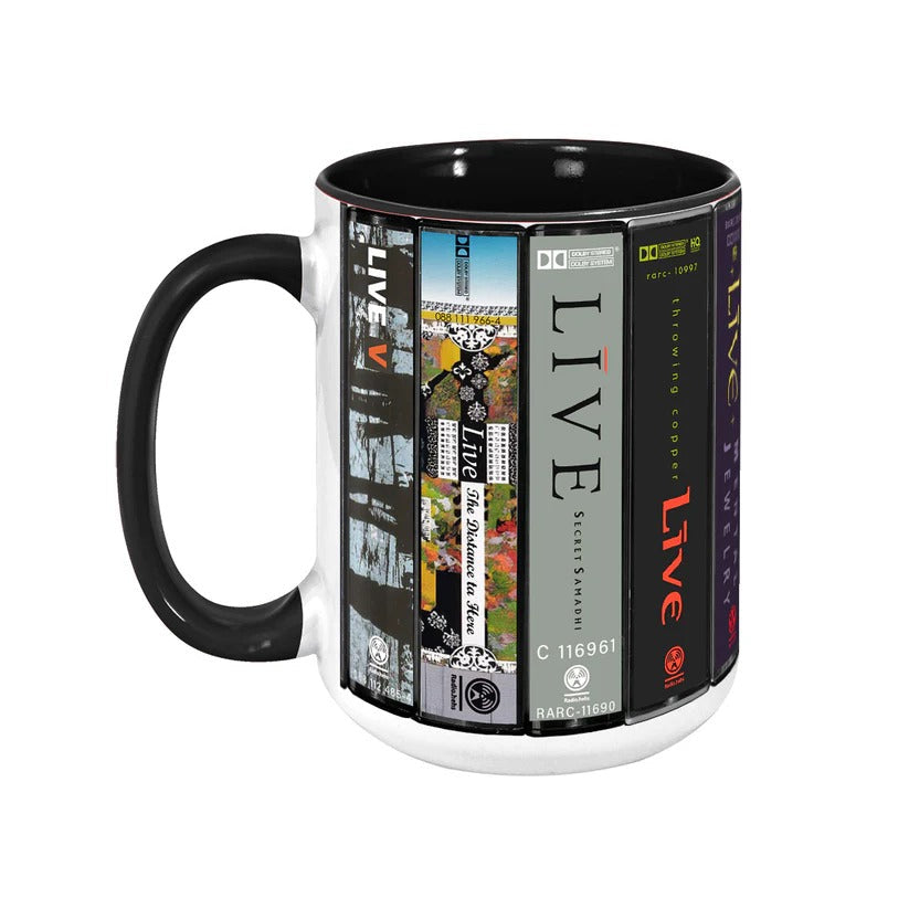 Retro Live Albums Cassette Accent Mug Ceramic Drinkware Gift GradoCreations
