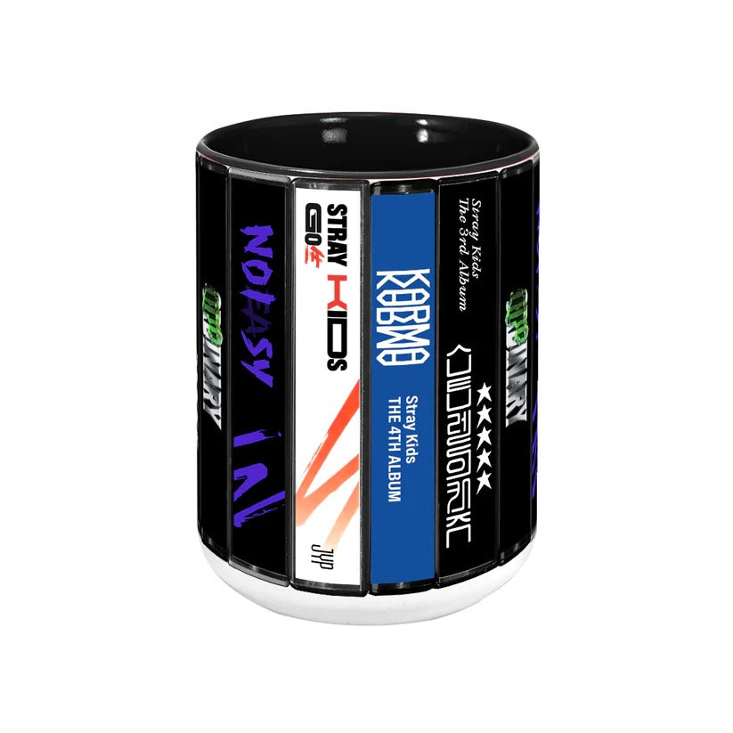 Stray Kids Retro Accent Mug Custom Design for Music Lovers GradoCreations