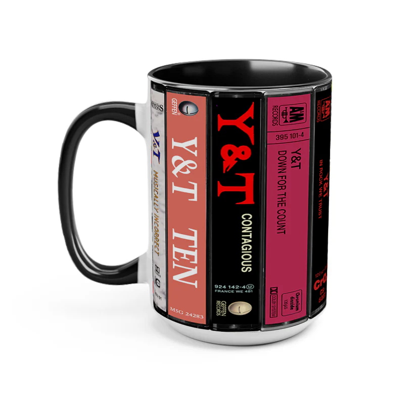 Y&T Cassette Design Accent Mug Retro Music Gift GradoCreations