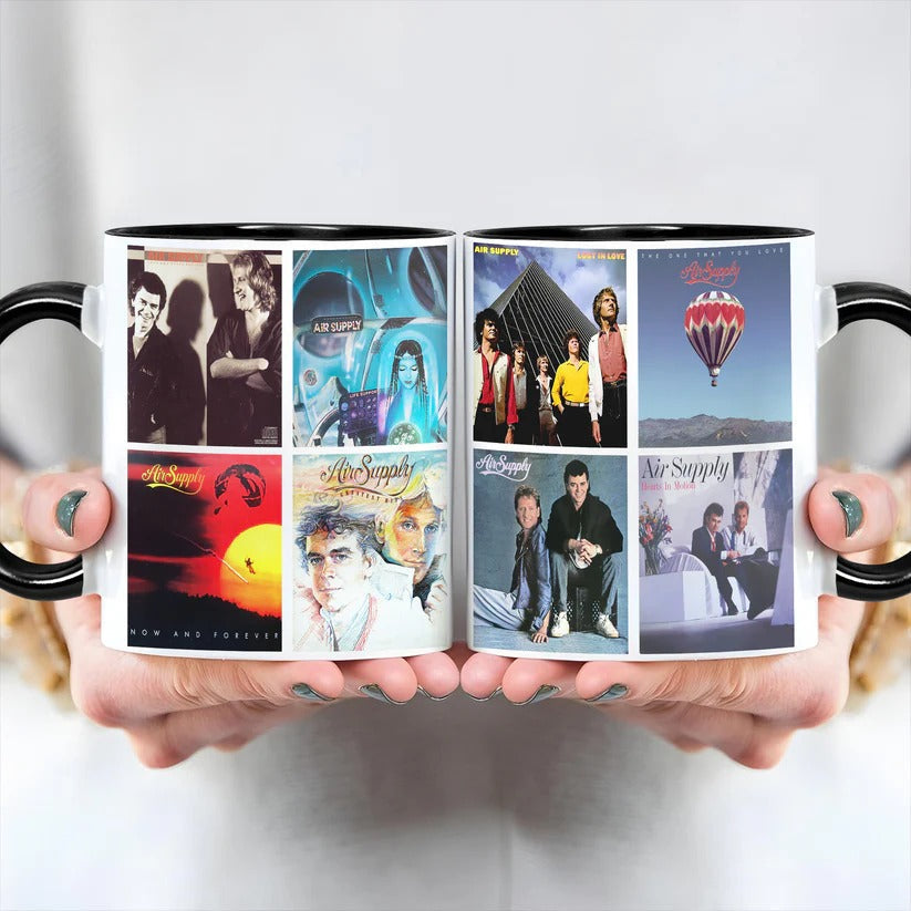 Retro Air Supply Album Cover Accent Mug Ceramic Gift GradoCreations