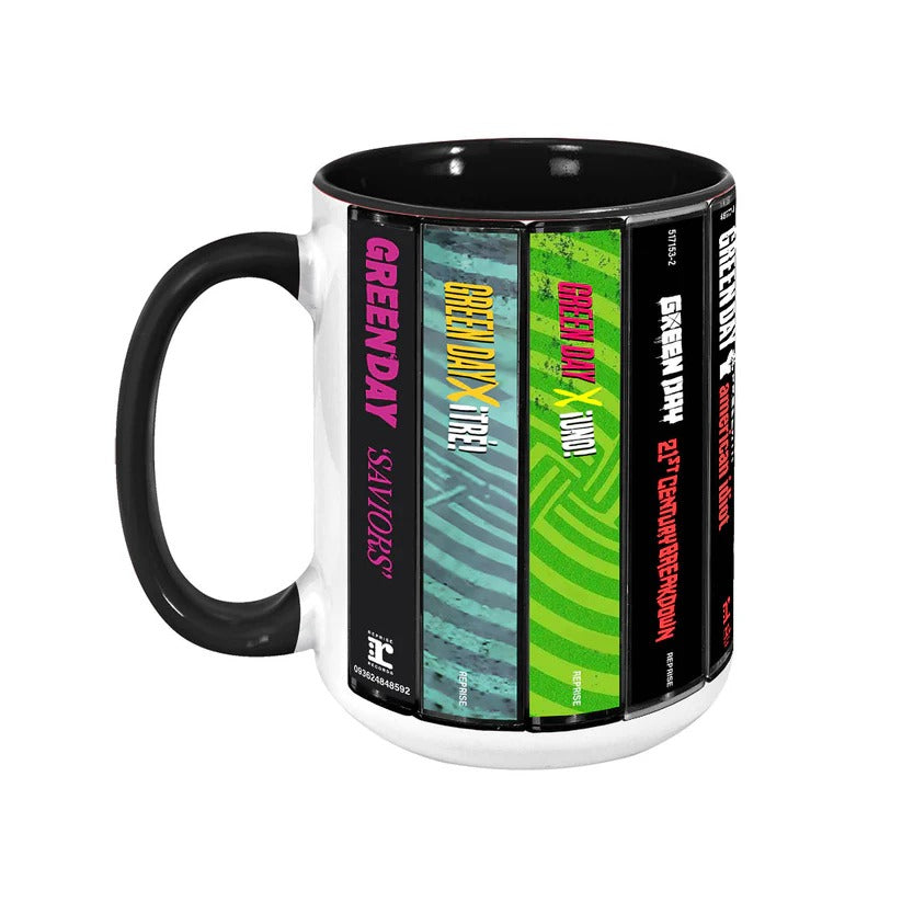 Green Day Cassette Collection Accent Mug for Music Lovers GradoCreations