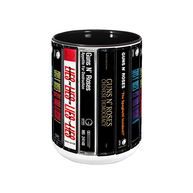 Guns N Roses Cassette Collection Ceramic Accent Mug Gift GradoCreations