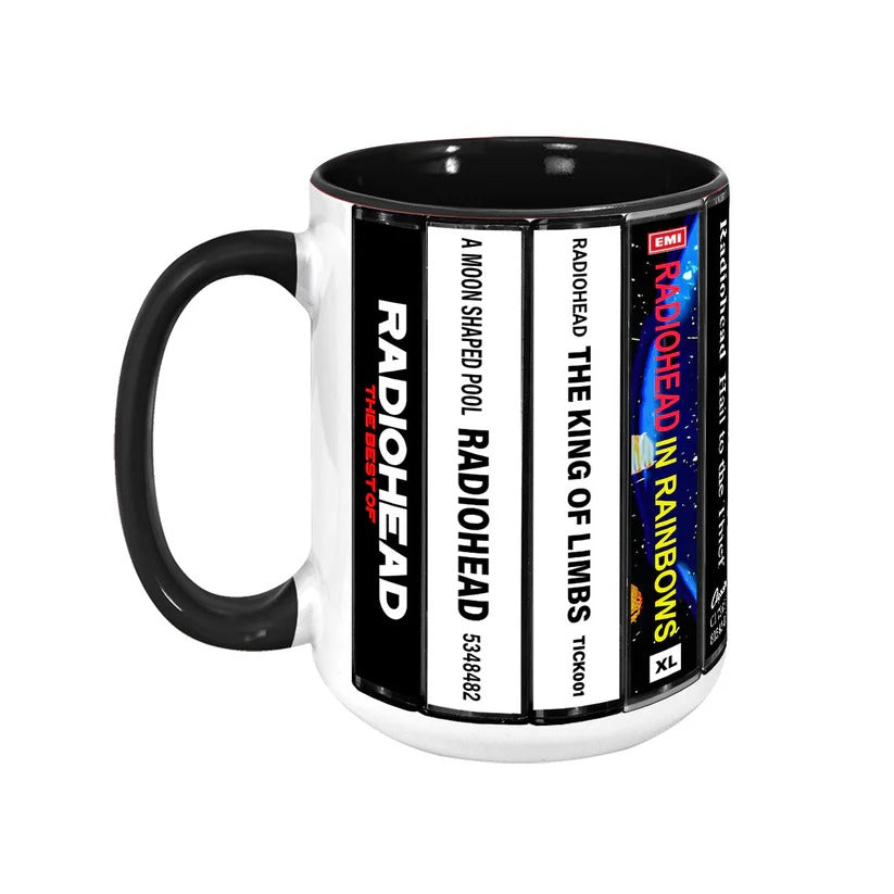 Retro Radiohead Cassette Accent Mug Unique Gift for Music Lovers GradoCreations