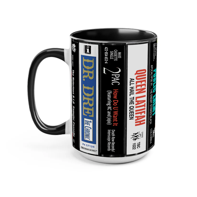 Retro Hip Hop Tapes Accent Mug Ceramic Drinkware Gift GradoCreations