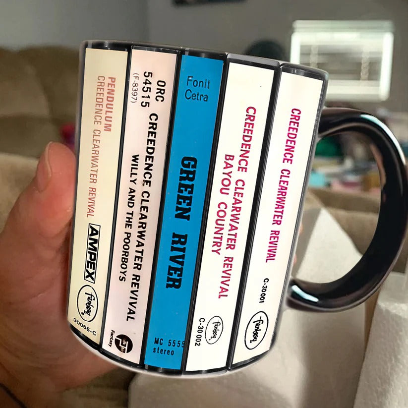 Retro Creedence Clearwater Revival Cassette Accent Mug Gift GradoCreations