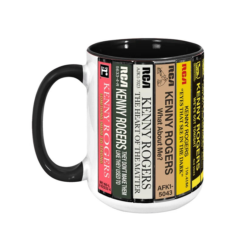 Kenny Rogers Cassette Collection Ceramic Accent Mug GradoCreations