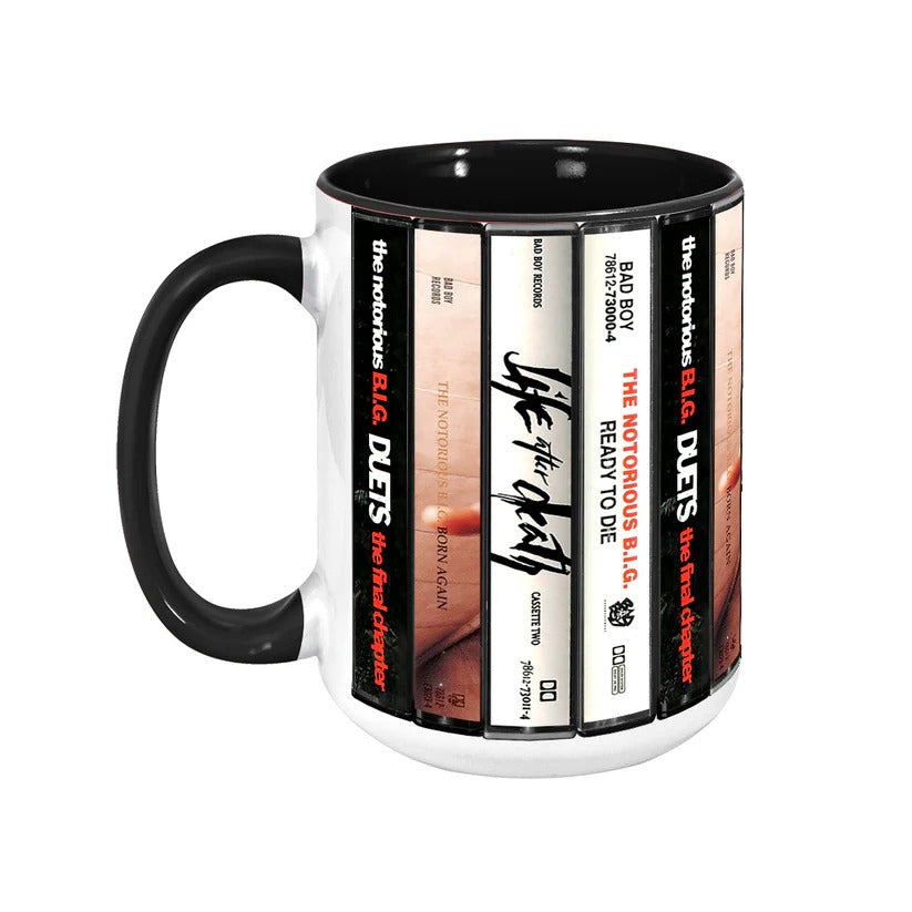 Retro Accent Mug featuring Notorious B.I.G. Albums | Ceramic Drinkware GradoCreations