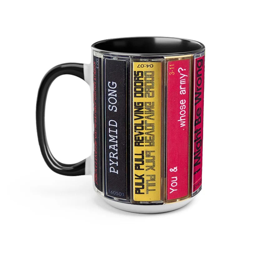 Radiohead Amnesiac Album Cassette Mug Retro Accent Gift GradoCreations