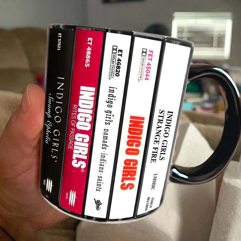 Indigo Girls Cassette Collection Accent Mug Ceramic Gift GradoCreations
