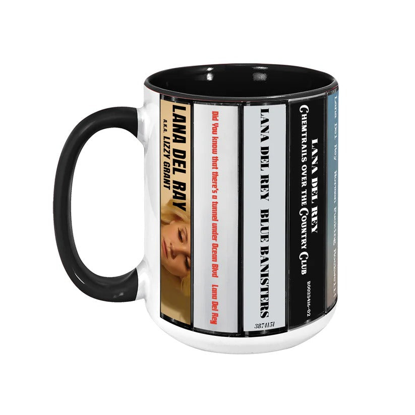 Retro Accent Mug with Lana Del Rey Cassette Collection Design GradoCreations