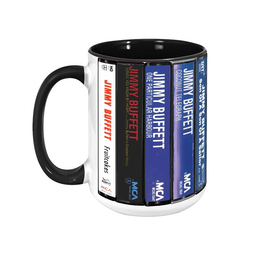 Jimmy Buffett Cassette Retro Accent Mug Gift for Music Lovers GradoCreations