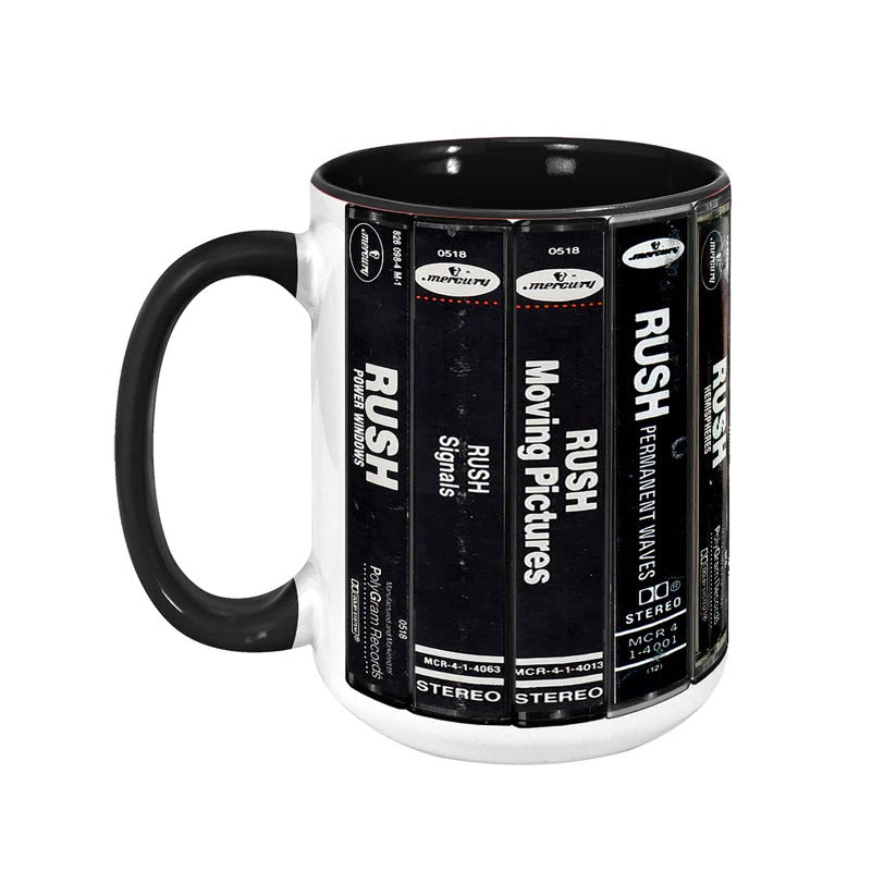 Retro Rush Albums Cassette Accent Mug Gift for Music Lovers GradoCreations