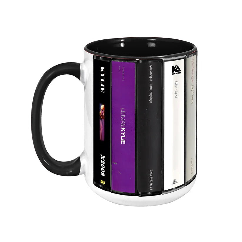Kylie Minogue Cassette Accent Mug | Retro Music Drinkware GradoCreations