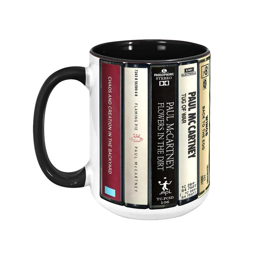 Retro Paul McCartney Cassette Accent Mug | Ceramic Drinkware GradoCreations
