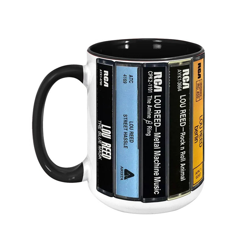 Lou Reed Cassette Retro Accent Mug for Music Lovers GradoCreations