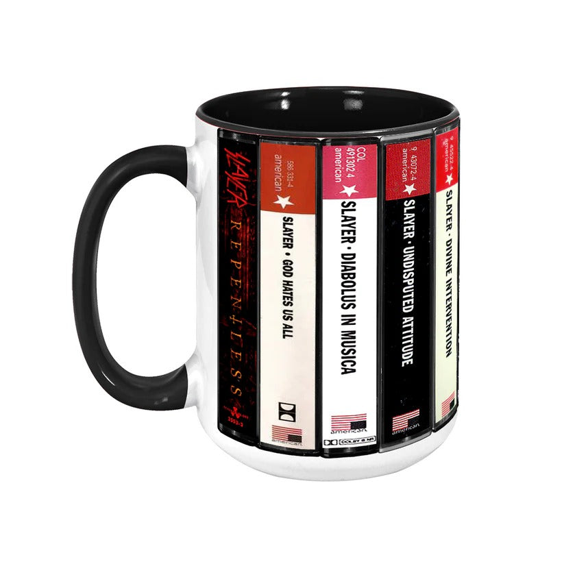 Slayer Cassette Retro Accent Mug Ceramic Music Gift GradoCreations