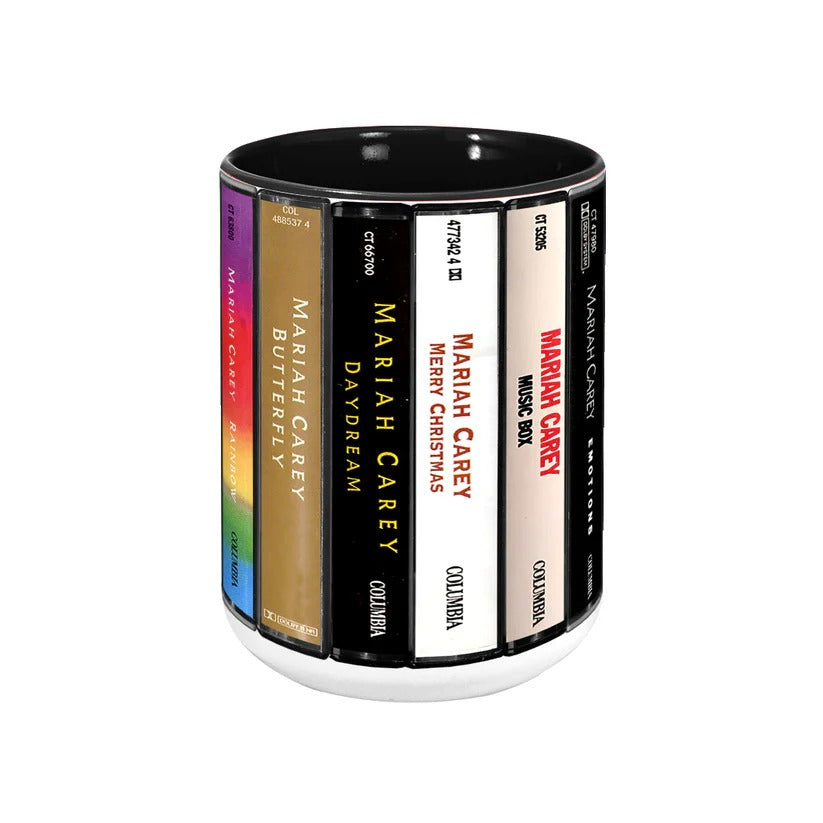 Mariah Carey Cassette Accent Mug Retro Ceramic Drinkware Gift GradoCreations