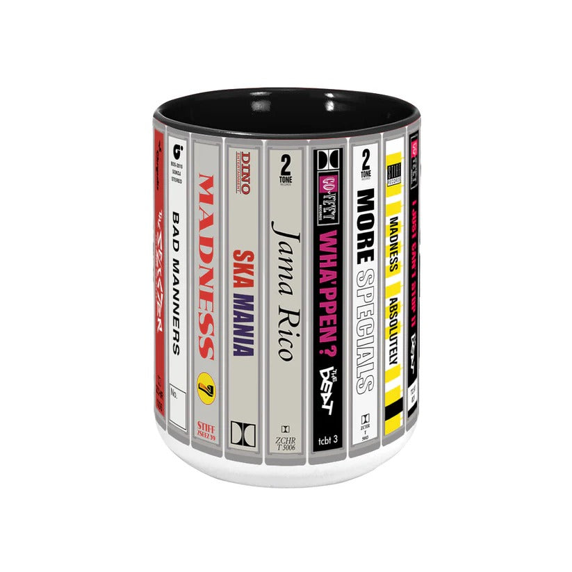 Ceramic Ska 2-Tone Music Cassette Accent Mug Gift GradoCreations
