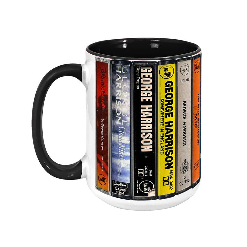 George Harrison Cassette Accent Mug Retro Ceramic Drinkware GradoCreations