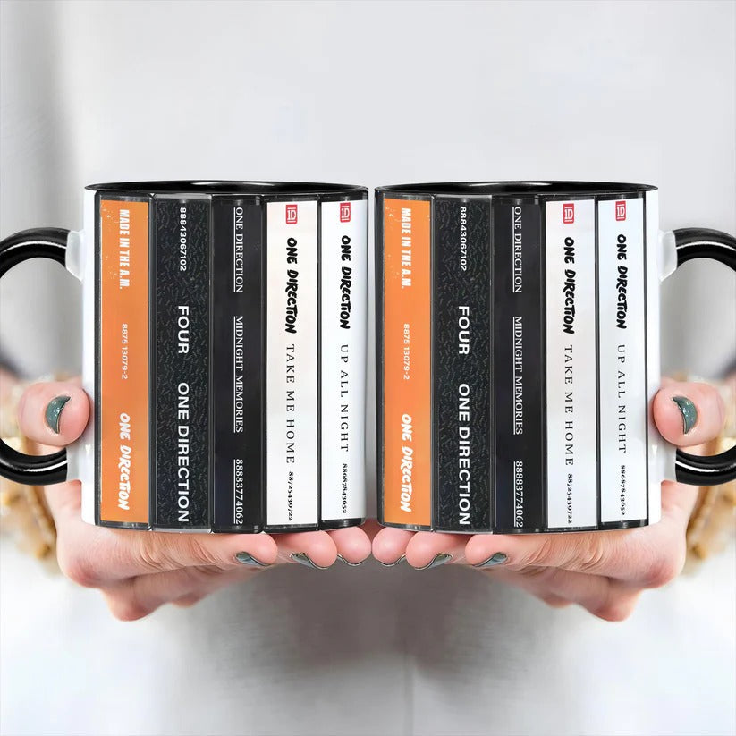 One Direction Cassette Collection Ceramic Accent Mug Gift GradoCreations