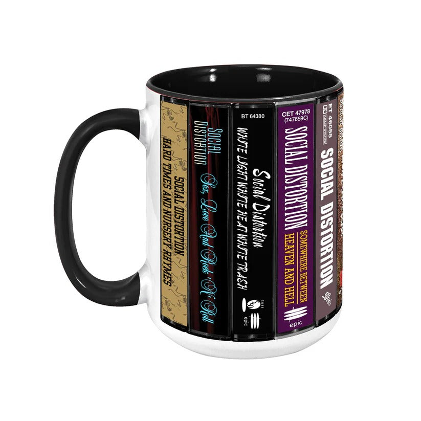 Retro Social Distortion Cassette Accent Mug for Music Lovers GradoCreations