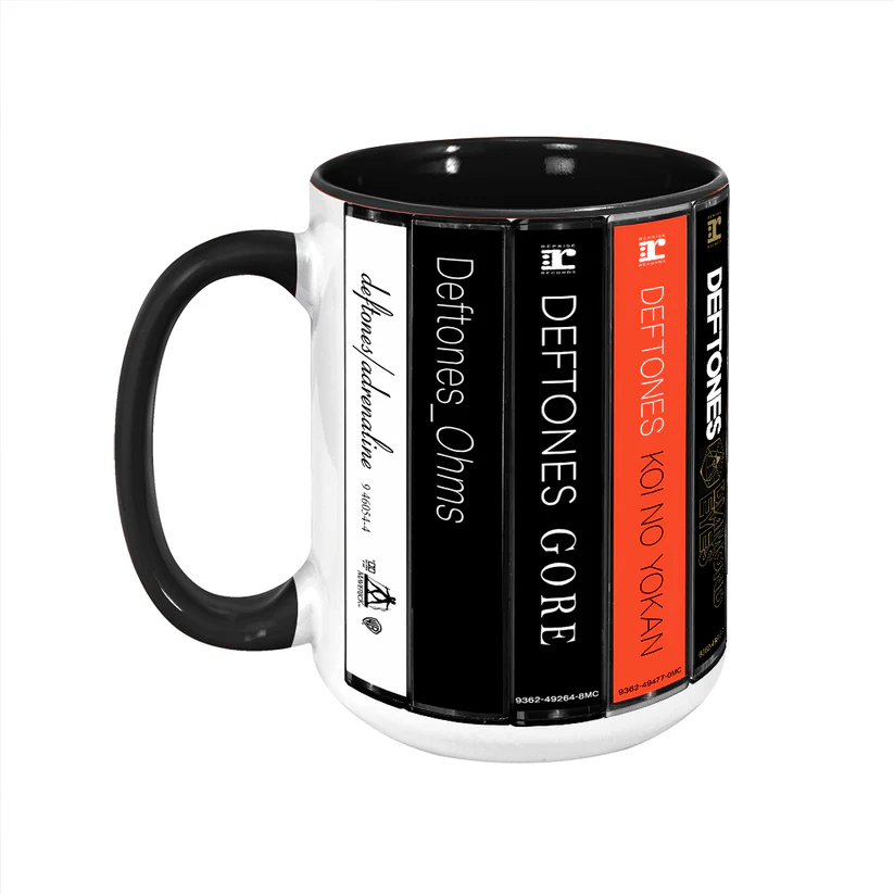 Deftones Cassette Collection Ceramic Accent Mug Gift for Music Lovers GradoCreations