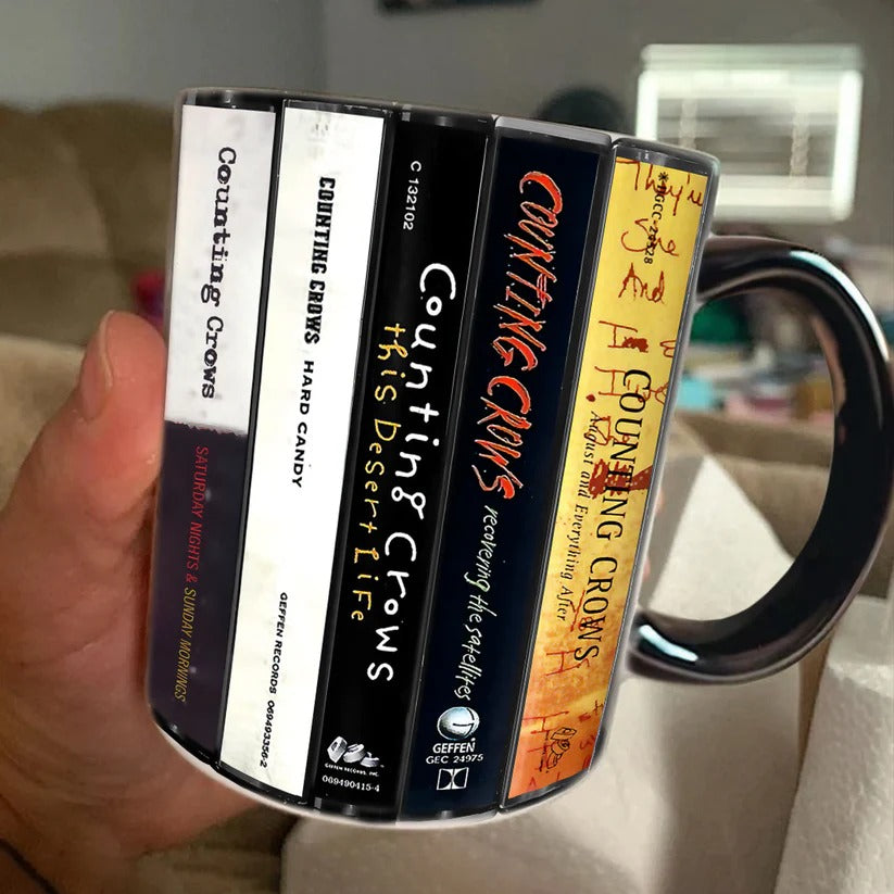 Counting Crows Cassette Collection Accent Mug Ceramic Retro Gift GradoCreations