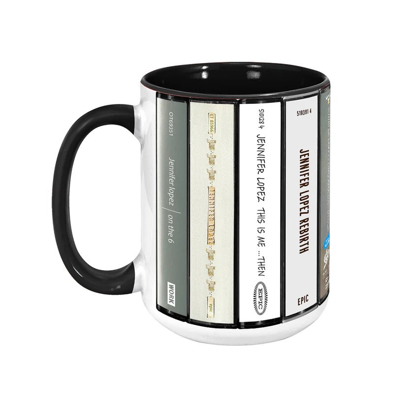 Jennifer Lopez Cassette Style Accent Mug Unique Gift GradoCreations
