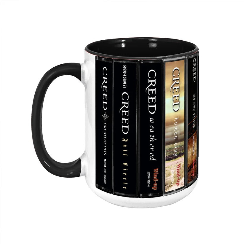 Creed Cassette Collection Accent Mug Retro Gift for Music Lovers GradoCreations