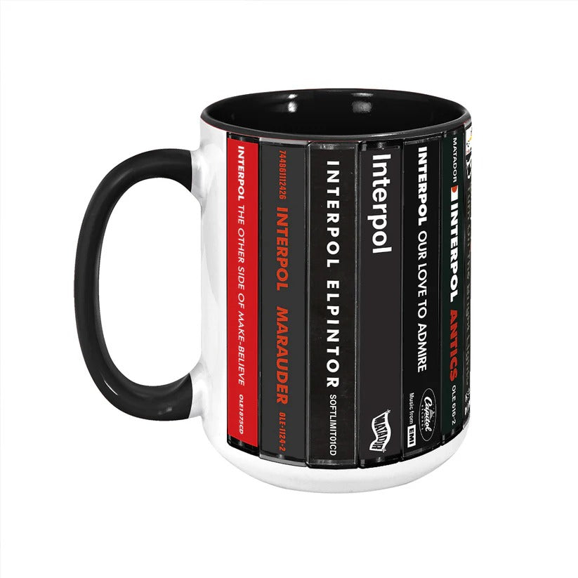Retro Interpol Albums Cassette Accent Mug Ceramic Drinkware GradoCreations
